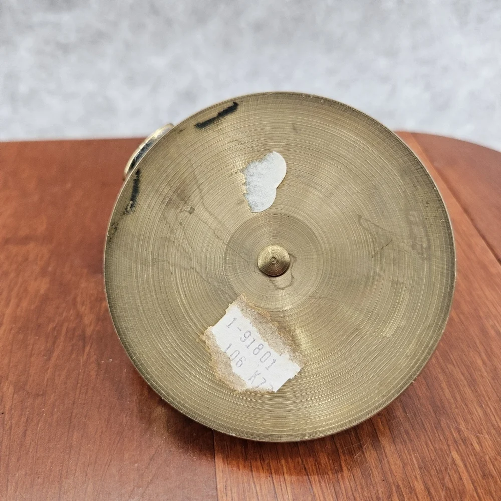 Vintage Brass Candle Stick Holder w/‎ Flat Handle *Patina